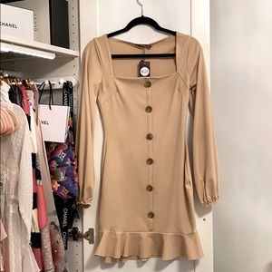 NWT Faux Button Up Mini Dress